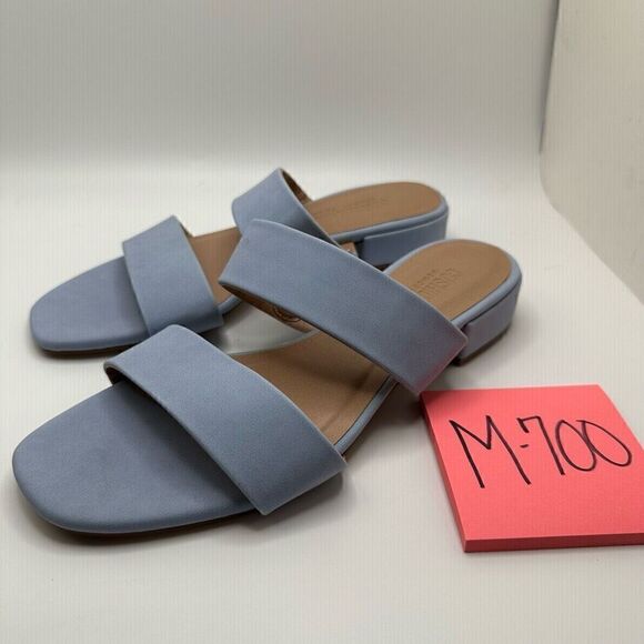 CUSHIONAIRE Women's Nolita two band low block heel slide sandal +Memory Foam 6 B - Picture 3 of 7